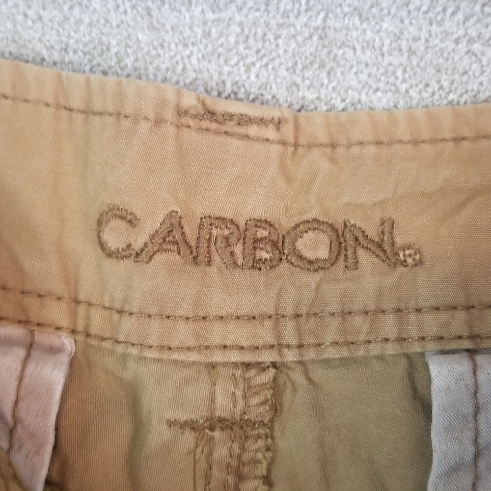 Carbon Men Sz 30 (30x13) Cargo Short Longer Length Khacki Thin Light School (764 - Picture 3 of 13